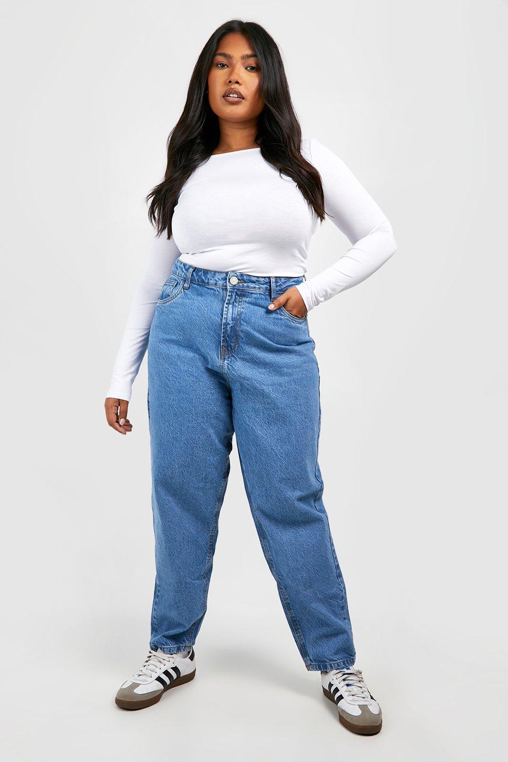 Plus size best sale mom jeans uk